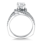 Diamond Split Shank Style Engagement Ring